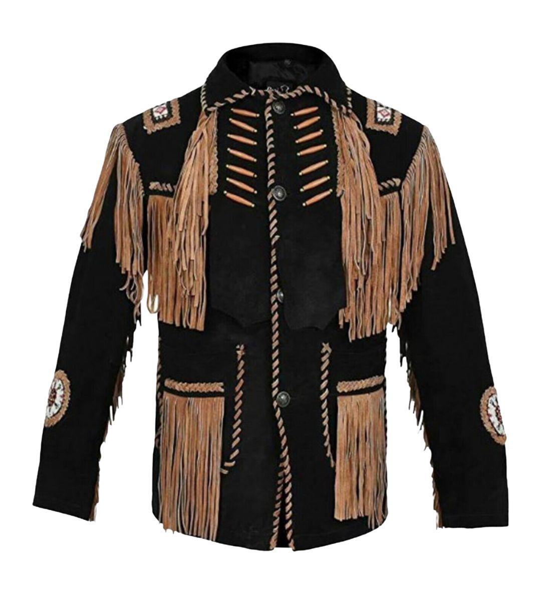 Veste à Franges Authentique Amérindienne - Veste de l'Ouest