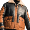 Aviator Classic: Men's Black & Brown Sheepskin Shearling Jacket