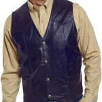 Tough Elegance: Cripple Creek Men's Western Suede Leather Vest