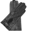 Chic Black Hairsheep Leather Women's Unlined Gloves